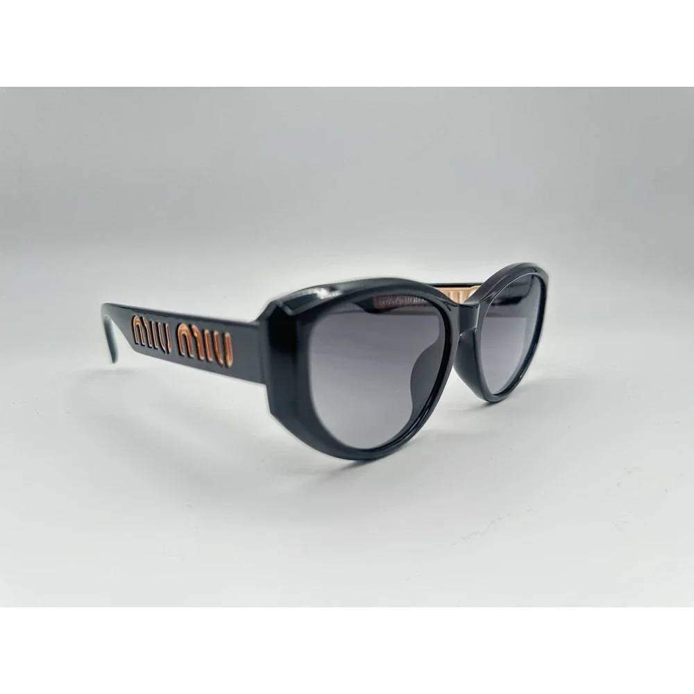 Miu Miu Women's Black 53MM Designer Sunglasses Gray Lenses Authentic